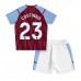 Cheap Aston Villa Philippe Coutinho #23 Home Football Kit Children 2023-24 Short Sleeve (+ pants)